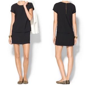 Piperlime Layered Black Shift Dress size medium
